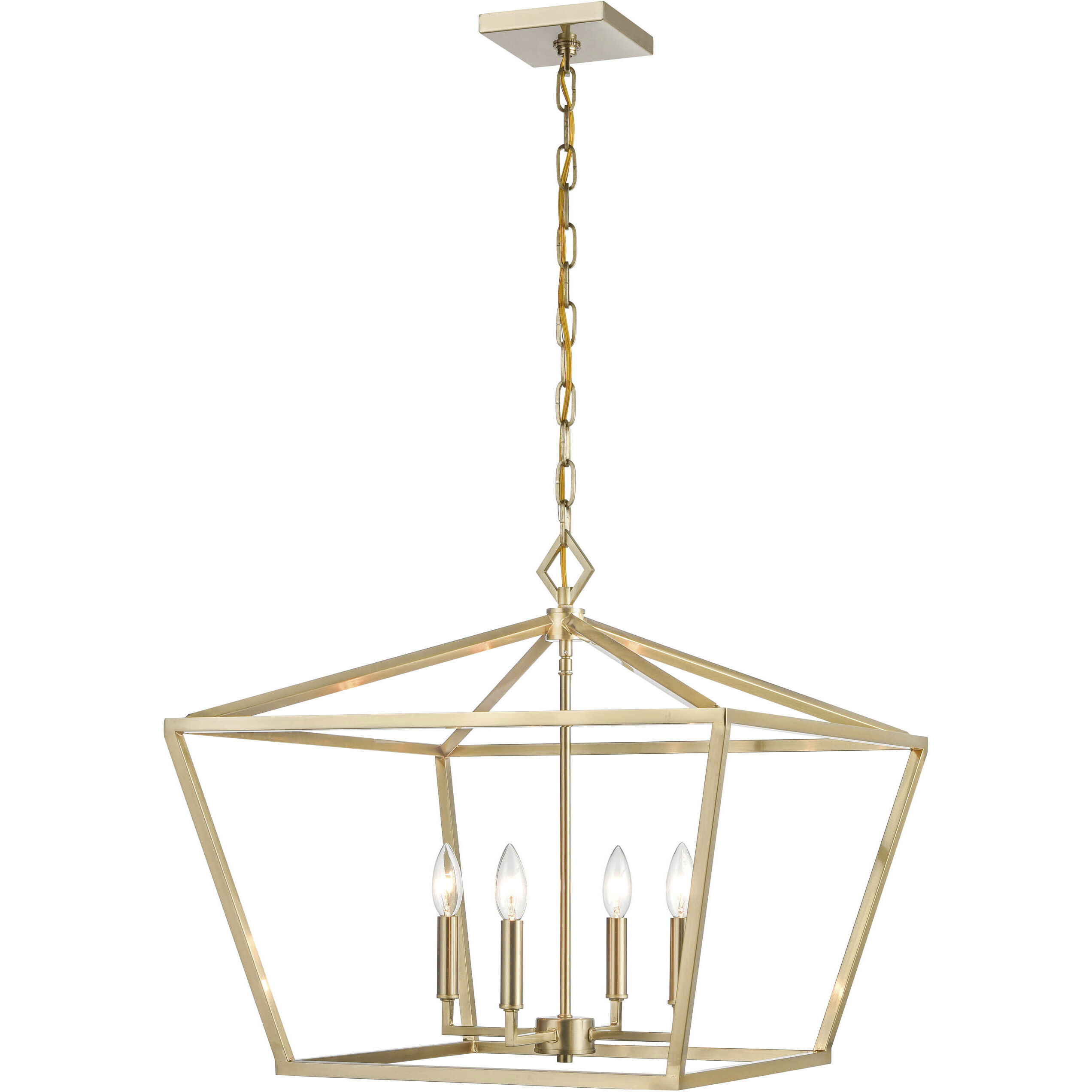 Corona 4 Light 23 inch Modern Gold Pendant Ceiling Light